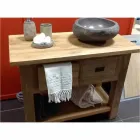 Umywalka nablatowa Artisan z kamienia naturalnego Modern River - Aurea Viadurini