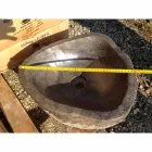 Umywalka nablatowa Artisan z kamienia naturalnego Modern River - Aurea Viadurini