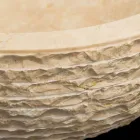 Umywalka Biały wspieranie kamień naturalny Finn, jeden kawałek Viadurini