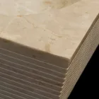 Biały Umywalka z kamienia naturalnego, jeden kawałek, Zor Viadurini