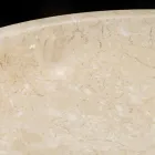 Biały Umywalka z kamienia naturalnego Ziva, jednym kawałku Viadurini