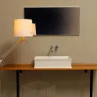 Umywalka nablatowa z neoklasycznym wzorem ceramicznym wykonana we Włoszech Debora Viadurini