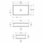 Umywalka nablatowa z neoklasycznym wzorem ceramicznym wykonana we Włoszech Debora Viadurini