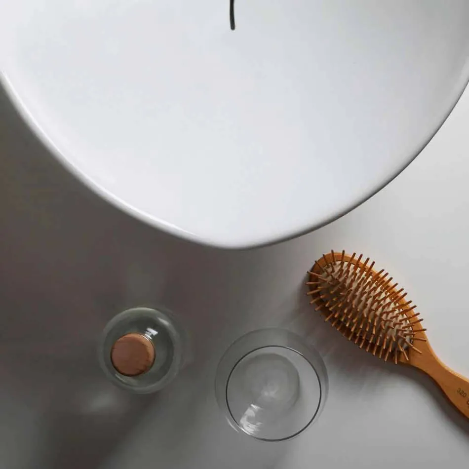 Modny design ceramiczna umywalka wykonana we Włoszech Viadurini