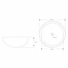 Okrągła umywalka nablatowa z ręcznie obrabianego czarnego marmuru - len Viadurini