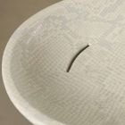 Umywalka z białego ceramicznego pythonu wykonana we Włoszech z połyskiem Viadurini