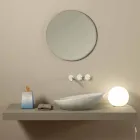 Umywalka z białego ceramicznego pythonu wykonana we Włoszech z połyskiem Viadurini