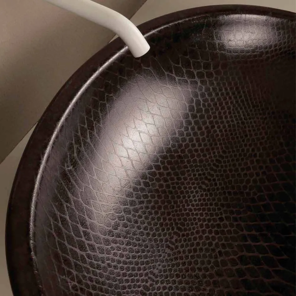 Blat ceramiczny czarny umywalka python made in Italy Glossy Viadurini