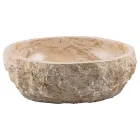 Designerska umywalka nablatowa wykonana ręcznie z marmuru erosi, Busseto Viadurini