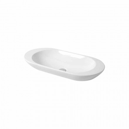 Design Umywalka nablatowa w kolorze białym lub ceramicznym w kolorze melle Viadurini