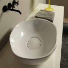 Projekt ceramiczna umywalka nablatowa wykonana we Włoszech Stem Viadurini