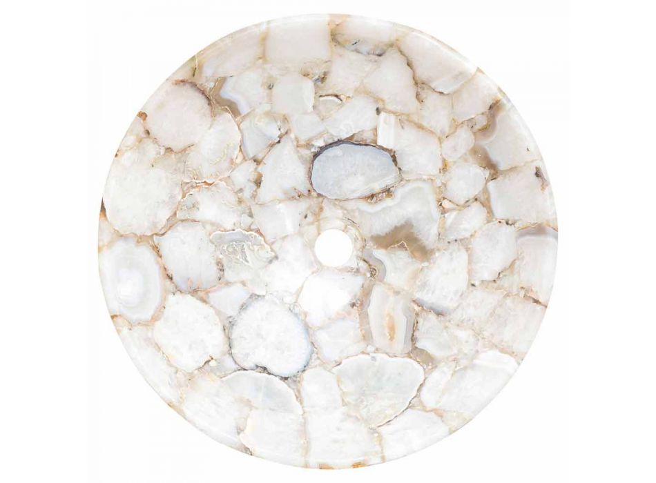 Umywalka wsparcie projektowe krystaliczny kamień Poncho Viadurini