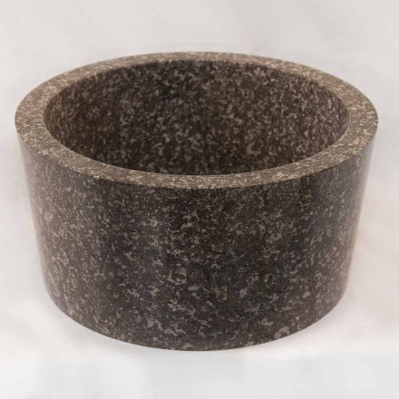 Umywalka wpuszczana w blat z naturalnego kamienia szarego Zhen Viadurini