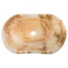 Designerska umywalka nablatowa z kamienia onyksowego Lana, ręcznie robiona Viadurini