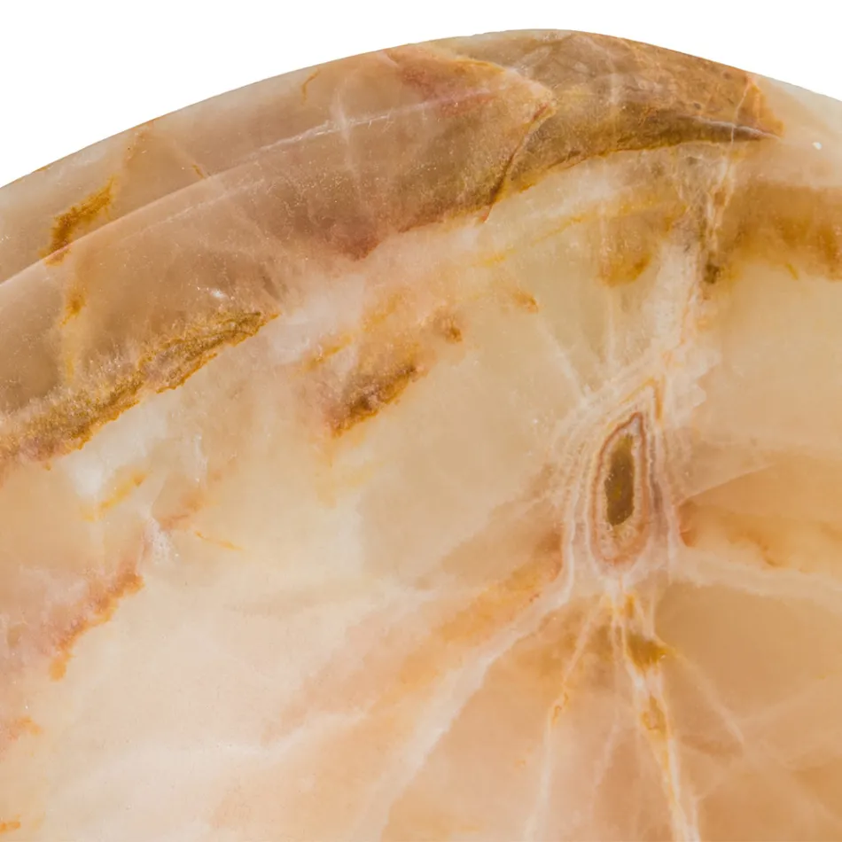 Designerska umywalka nablatowa z kamienia onyksowego Lana, ręcznie robiona Viadurini