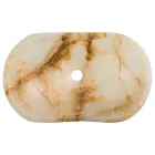 Designerska umywalka nablatowa z kamienia onyksowego Lana, ręcznie robiona Viadurini