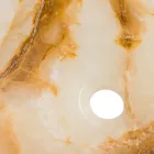 Designerska umywalka nablatowa z kamienia onyksowego Lana, ręcznie robiona Viadurini