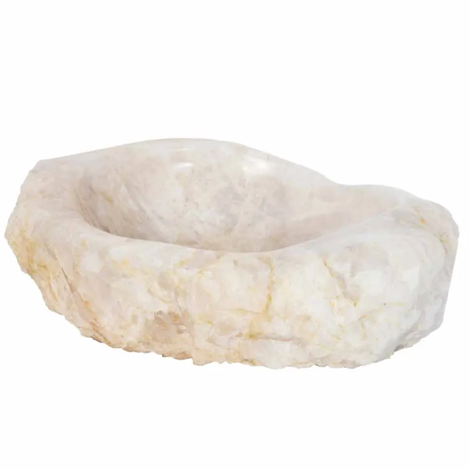 Umywalka kryształ kwarcu wsparcie projektowe Iva, handmade Viadurini