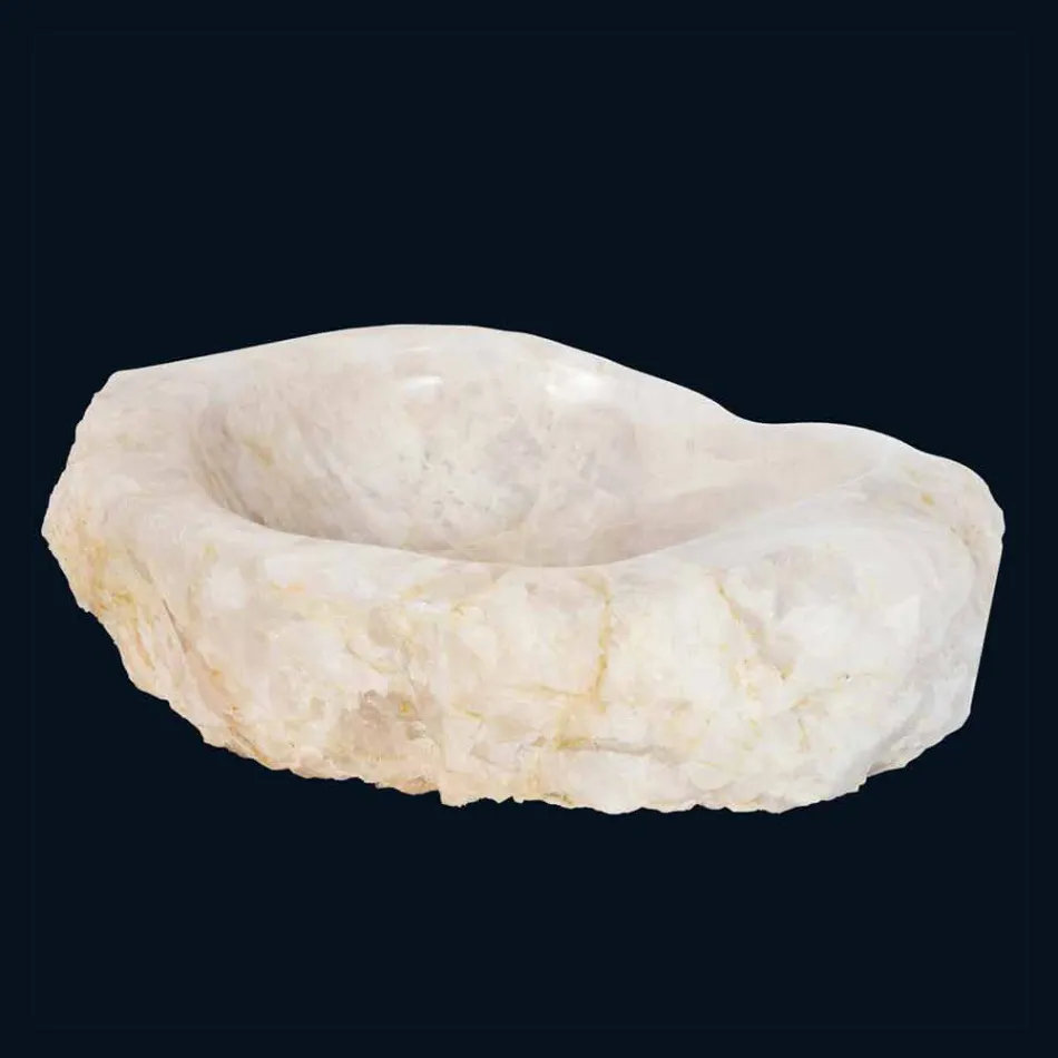 Umywalka kryształ kwarcu wsparcie projektowe Iva, handmade Viadurini