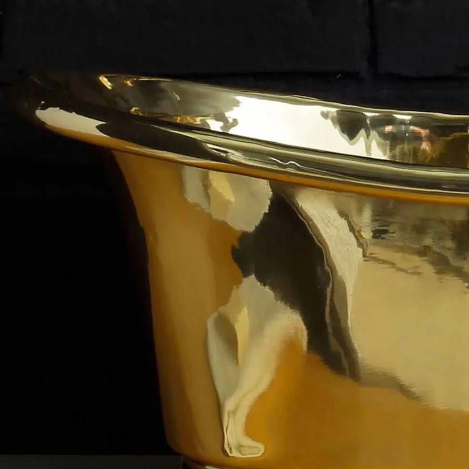 Zaprojektuj umywalkę nablatową w całości z mosiądzu Calla Viadurini