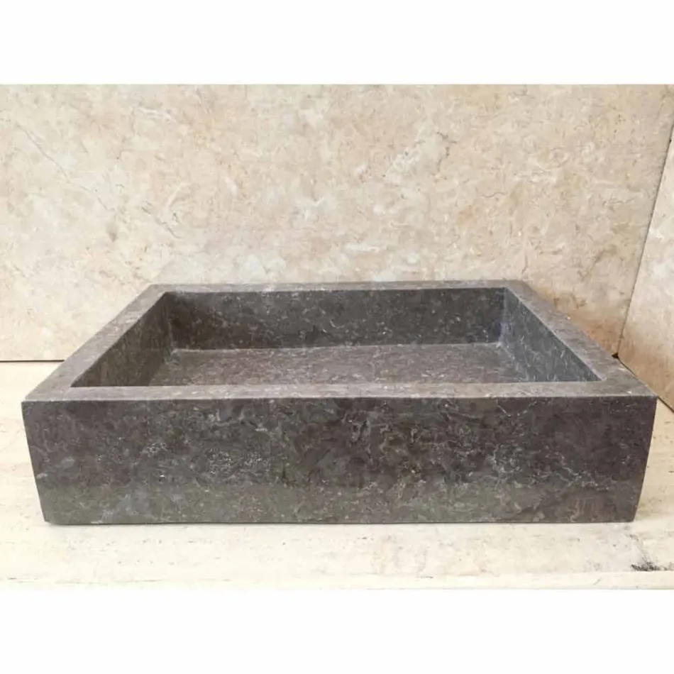 Jeff jednoczęściowa umywalka z naturalnego kamienia Viadurini