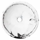 Okrągła umywalka nablatowa z żywicy, Bussoleno Viadurini