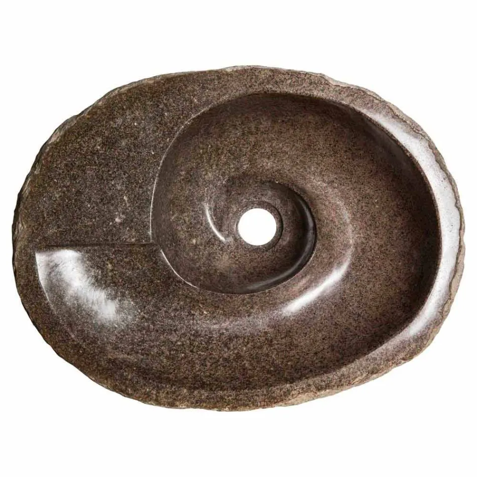 Nowoczesna umywalka z kamienia rzecznego, Busca Viadurini