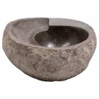 Nowoczesna umywalka z kamienia rzecznego, Busca Viadurini