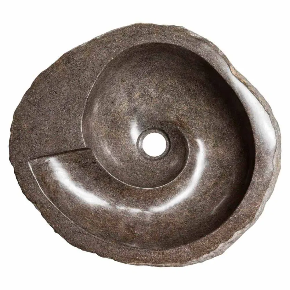 Nowoczesna umywalka z kamienia rzecznego, Busca Viadurini