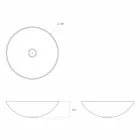 Nowoczesna okrągła umywalka wolnostojąca wykonana we Włoszech, Donnas Viadurini