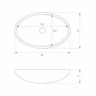 Owalna wolnostojąca umywalka nablatowa produkowana we Włoszech, Frascati Viadurini