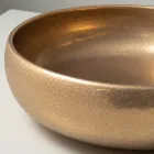 Ręcznie toczony metalowy zlew blatowy z gliny raku - Prisma Viadurini