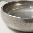 Ręcznie toczony metalowy zlew blatowy z gliny raku - Prisma Viadurini