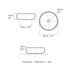 Ręcznie toczony metalowy zlew blatowy z gliny raku - Prisma Viadurini