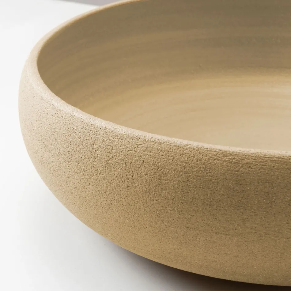 Zlewozmywak blatowy z ciemnej lub ochrowej gliny ogniotrwałej - Prisma Viadurini