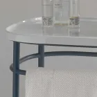 Umywalka ceramiczna w całości metalowa podstawa Marta Viadurini