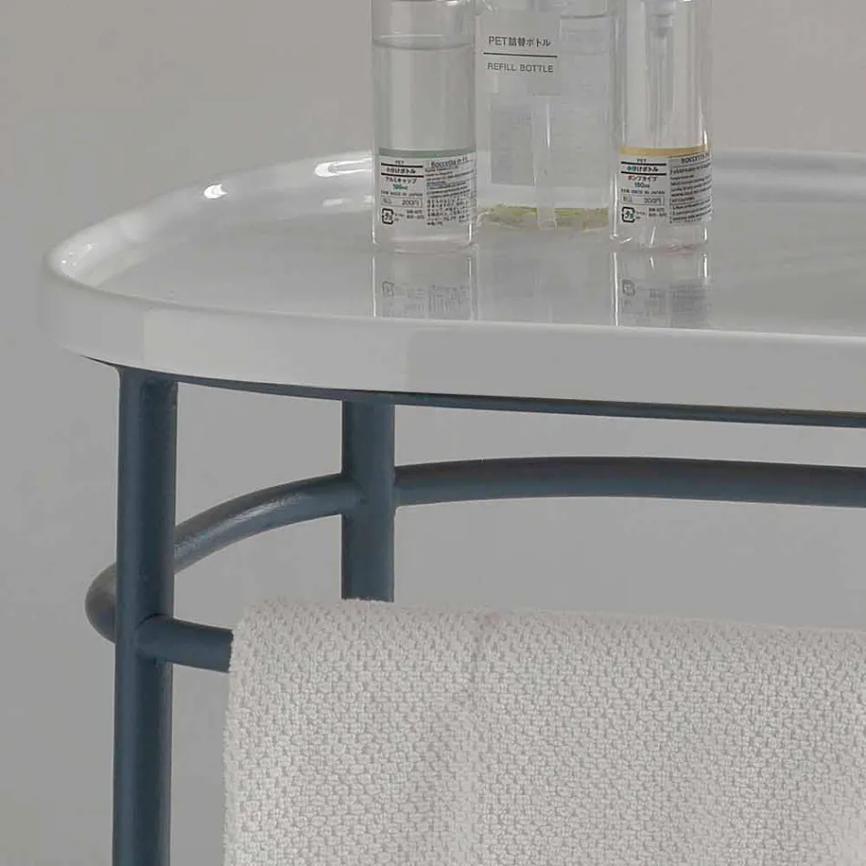 Umywalka ceramiczna w całości metalowa podstawa Marta Viadurini