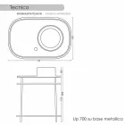 Umywalka ceramiczna w całości metalowa podstawa Marta Viadurini