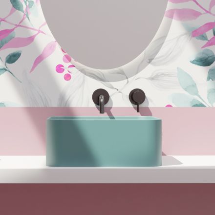 Umywalka ceramiczna nablatowa z odpadami Made in Italy - pudełko Viadurini