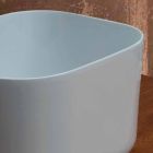 Współczesny blat ceramiczny umywalkowy Star prostokątny 50x40cm Viadurini