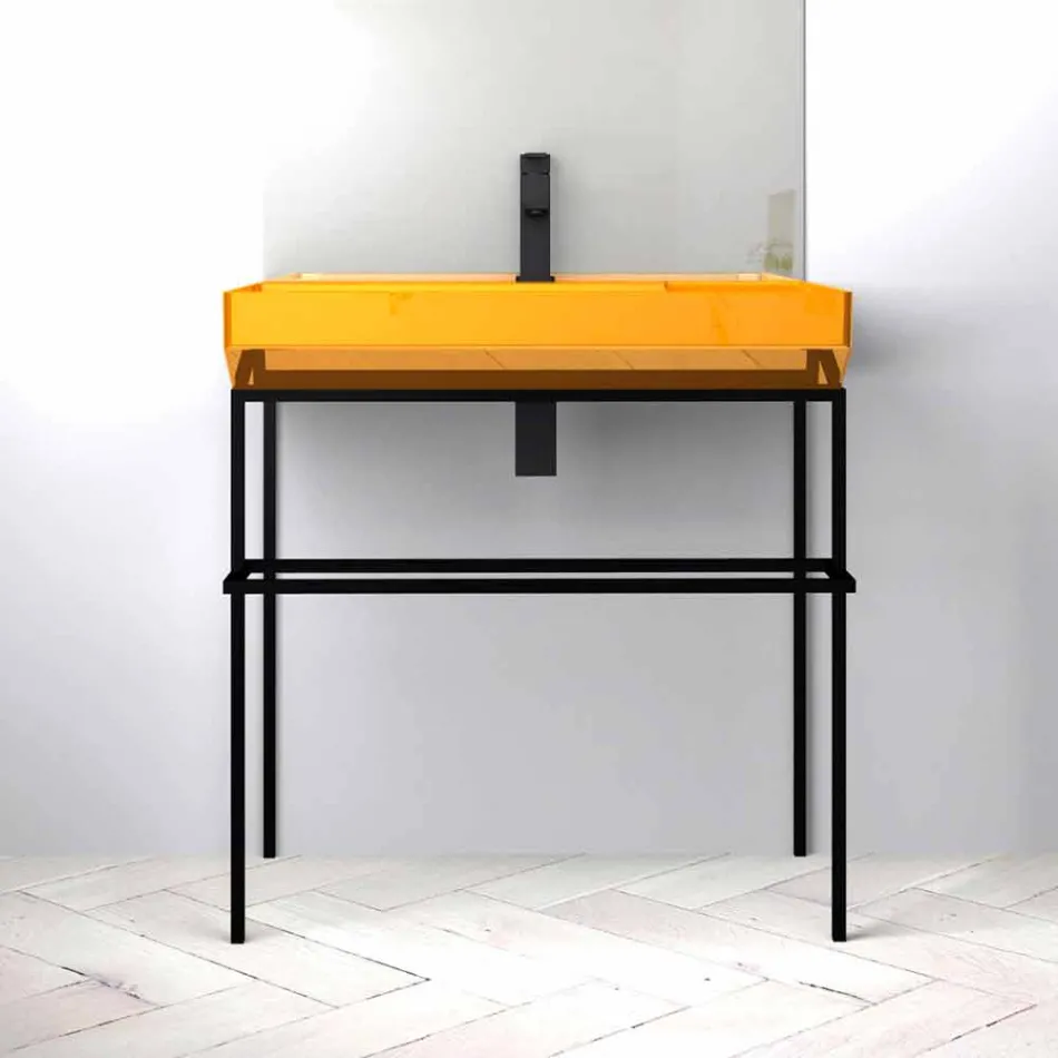 Umywalka ceramiczna nablatowa wykonana we Włoszech, Viviano Viadurini