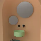 Umywalka ceramiczna nablatowa o różnych wykończeniach Made in Italy - Kulki Viadurini