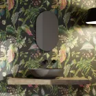 Umywalka nablatowa z błyszczącej lub matowej ceramiki Made in Italy - Ferry Viadurini