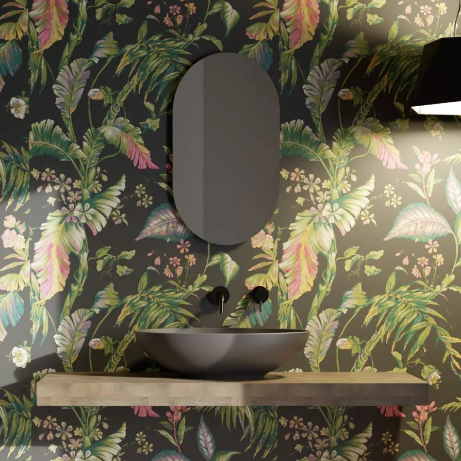 Umywalka nablatowa z błyszczącej lub matowej ceramiki Made in Italy - Ferry Viadurini