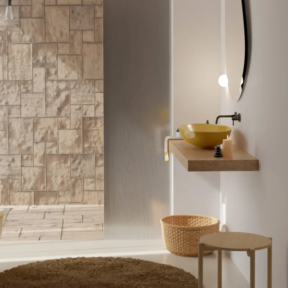 Umywalka nablatowa z błyszczącej lub matowej ceramiki Made in Italy - Ferry Viadurini