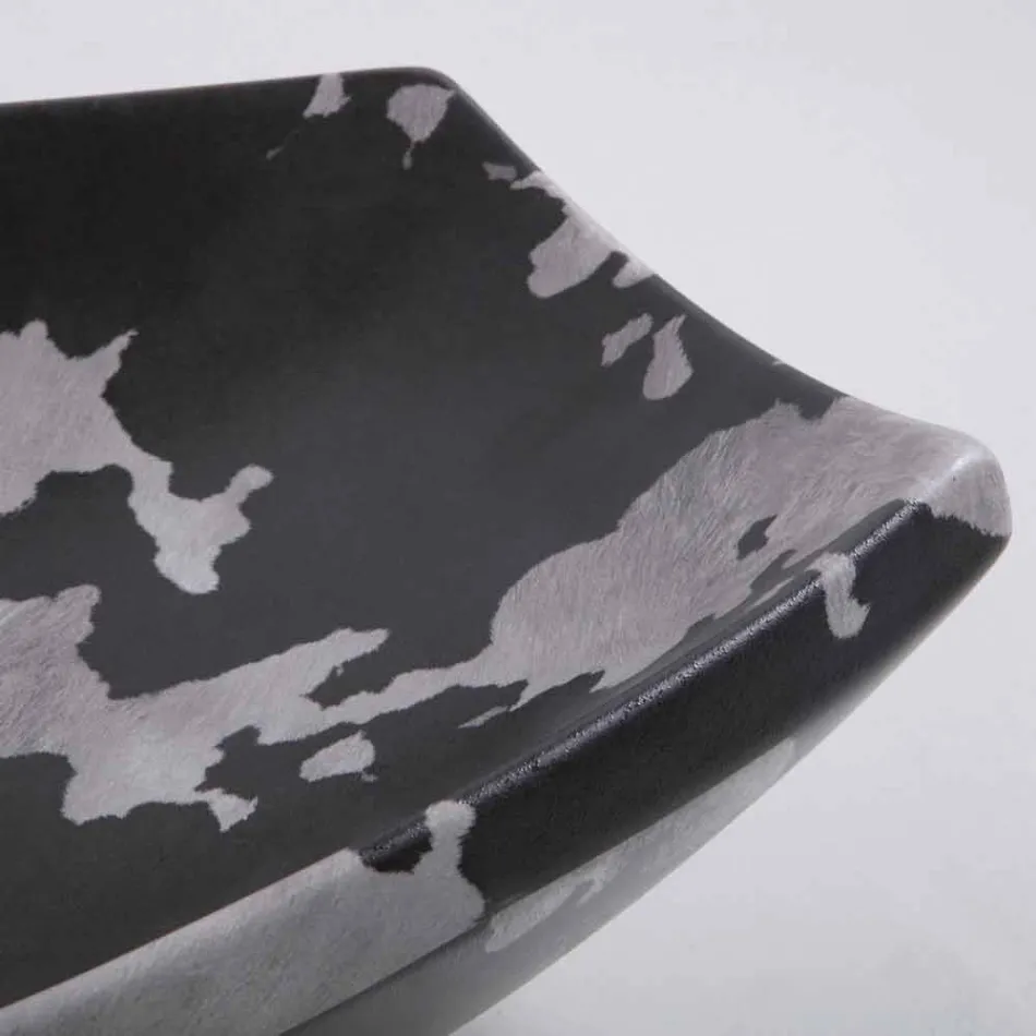 Umywalka nablatowa z nakrapianym materiałem ceramicznym wykonanym we Włoszech Laura Viadurini