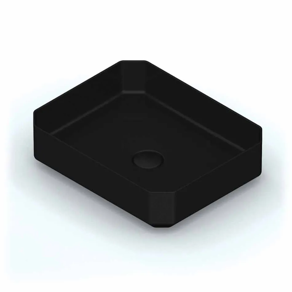 Nowoczesna ceramiczna umywalka nablatowa wykonana we Włoszech, Zulimo Viadurini