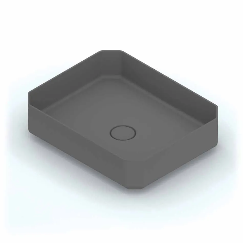 Nowoczesna ceramiczna umywalka nablatowa wykonana we Włoszech, Zulimo Viadurini