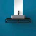 Nowoczesna ceramiczna umywalka nablatowa wykonana we Włoszech, Zulimo Viadurini