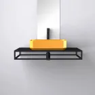 Nowoczesna ceramiczna umywalka nablatowa wykonana we Włoszech, Zulimo Viadurini